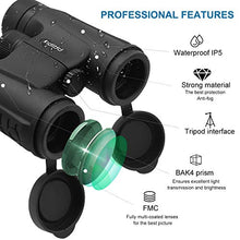 Carica l'immagine nel visualizzatore di Gallery, PAIPU Binocolo Professionale, 10x40 Binocolo compatto per adulti - Potente binocolo leggero professionale HD per gli uccelli che guardano i concerti di caccia con visione chiara debole