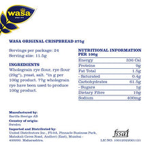 Carica l&#39;immagine nel visualizzatore di Gallery, Wasa Original, Fette di Pane Segale Croccante, 275g.