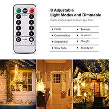 Carica l'immagine nel visualizzatore di Gallery, TOPYIYI Catena Luminosa Esterno【2 Pezzi】, 12M 120LED Stringhe Luci LED a Batteria, Luci Natale Impermeabile, Luci da Esterno e Interni per Partito, Feste, Natale, Matrimoni, Albero, Giardino, Regali