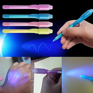 MonQi 14 pezzi Permanente Penna Inchiostro Invisibile con Luce UV + 5...
