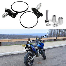 Carica l&#39;immagine nel visualizzatore di Gallery, Rotondi Moto Specchietti Retrovisori Laterali 7/8&#39;&#39; 22mm Specchio di #2-Nero - Ilgrandebazar