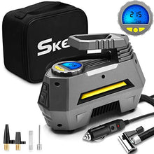 Carica l'immagine nel visualizzatore di Gallery, SKEY Gonfiatore digitale per pneumatici, pompa portatile, DC 12 V 150 Grigio