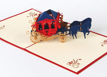 Carica l&#39;immagine nel visualizzatore di Gallery, Wedding Card, Deesos Biglietto d&#39;auguri per innamorati, Carrozza - Ilgrandebazar