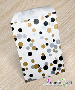 50 pezzi Sacchetti carta pois, 8x14 centimetri, confettata, bustine carta,... - Ilgrandebazar
