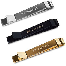 Carica l&#39;immagine nel visualizzatore di Gallery, Set di 3 Fermacravatta 4 CM Uomo Colore Argento, Nero, Oro + Pacco Regalo - Ilgrandebazar