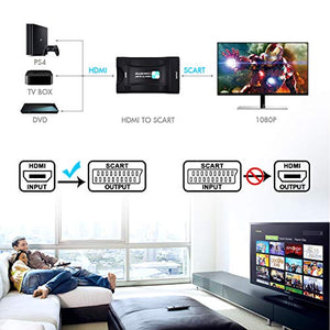 PORTHOLIC Convertitore da HDMI a SCART Adattatore Composito a