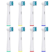 Carica l&#39;immagine nel visualizzatore di Gallery, Testine Spazzolino Ricambio Compatibile Con Oral B - Adatto Spazzolino Elettrico Oral B Sensitive, Cross Action, Professional Care, Vitality, ecc - Di HSYTEK 8 Unità