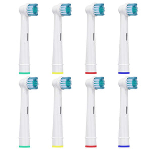 Testine Spazzolino Ricambio Compatibile Con Oral B - Adatto Spazzolino Elettrico Oral B Sensitive, Cross Action, Professional Care, Vitality, ecc - Di HSYTEK 8 Unità