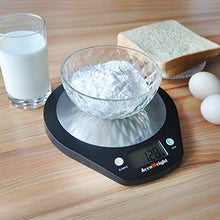 Carica l&#39;immagine nel visualizzatore di Gallery, ACCUWEIGHT Bilancia Digitale da Cucina Bilance Alimenti Elettronica con Nero - Ilgrandebazar