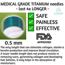 Carica l&#39;immagine nel visualizzatore di Gallery, ALPHALUXY Dermaroller 0.5 mm - Microneedling Kit per Cicatrici Acne, Aumento... - Ilgrandebazar