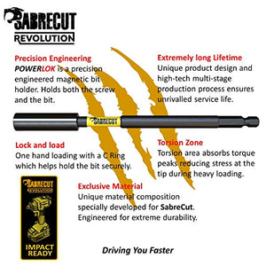 SabreCut, Set di 2 porta punte magnetici professionali SCRK1 da 60 mm e 152...