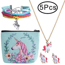 Carica l'immagine nel visualizzatore di Gallery, Defrsk - Set di gioielli con unicorno, per ragazze, braccialetto 5pc Muitl C - Ilgrandebazar