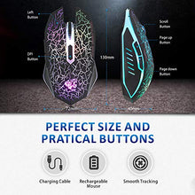 Carica l&#39;immagine nel visualizzatore di Gallery, M2 Mouse Ricaricabile Wireless ,Ottico USB Gaming Silenzioso senza nero