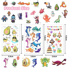Carica l'immagine nel visualizzatore di Gallery, ACWOO Tatuaggi Temporanei Finti per Bambini, 60 Fogli, Set per per Ragazzi, Cartoni Animati, per Adulti Festa Compleann