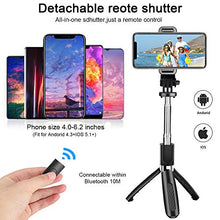 Carica l'immagine nel visualizzatore di Gallery, CHUER Bastone Selfie Wireless, 100CM Stick Treppiede Bianco