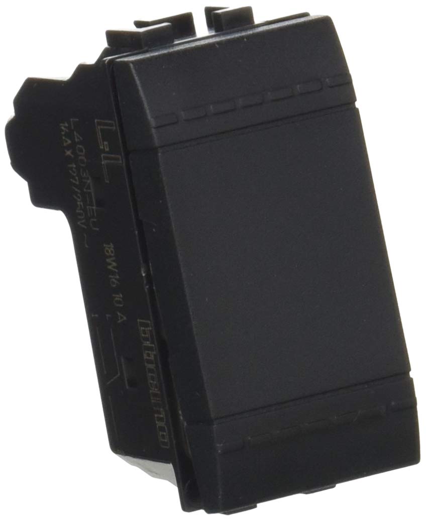 Deviatore L4003N  10A Living Light deviatore 1P 16 AX 250 Vac - Antracite - Ilgrandebazar