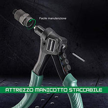 Carica l&#39;immagine nel visualizzatore di Gallery, Rivettatrice, METAKOO Pistola per Rivetti con 40 Rivetti, Testine MHR01H