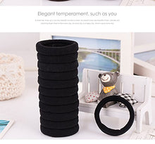 Carica l&#39;immagine nel visualizzatore di Gallery, 30 Pezzi Grande Nero Elasticizzato Elastico Elastici per Capelli di one - Ilgrandebazar