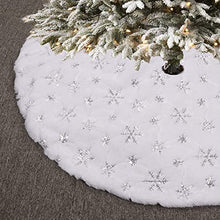 Carica l'immagine nel visualizzatore di Gallery, Bozvloh 120cm Gonna Albero di Natale Bianco Tappeto Albero di Natale Gonna Base di Natale Decorazione Capodanno casa Festa Forniture