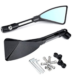 KATUR Specchietto retrovisore Moto Triangolo Nero Demone Lama Stile