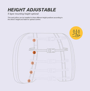 EASY EAGLE Cuscino Poggiatesta Auto in Tessuto Scamosciato e Schiuma di Nero - Ilgrandebazar