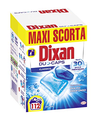 Dixan Duo-Caps Classico Detersivo Lavatrice Predosato in Caps, Pulito...