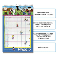 Carica l&#39;immagine nel visualizzatore di Gallery, EURO PUBLISHING: Calendario Agenda Peanuts 2024 - Prodotto ufficiale - cm 29x44