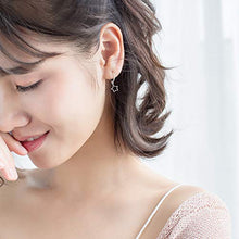 Carica l&#39;immagine nel visualizzatore di Gallery, Epoch World Orecchini in Argento 925 a Cerchio con Pendente Stella... - Ilgrandebazar