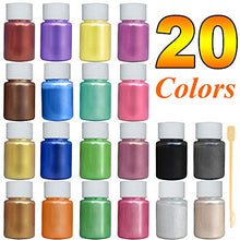 Carica l'immagine nel visualizzatore di Gallery, JEMESI Naturale Pigmenti Coloranti, Mica Powder 10g*20 Colori Polvere...