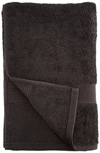 AmazonBasics - Set di 2 asciugamani da bagno che non sbiadiscono, colore Nero - Ilgrandebazar