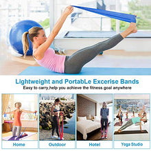 Carica l&#39;immagine nel visualizzatore di Gallery, OMERIL Bande Elastiche Fitness (3 Pezzi), 2 m/ 1,5 m Fasce con 3...