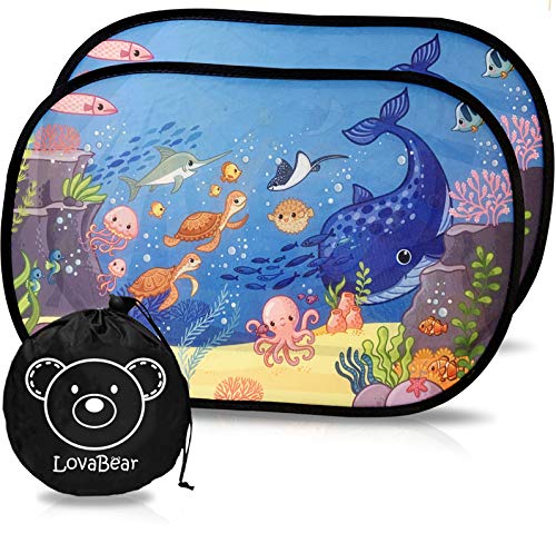 Lovabear Tendine Parasole Auto Bambini Statiche – Adesione Senza Ventose, 2...