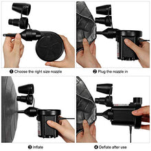 Carica l'immagine nel visualizzatore di Gallery, ELZO Pompa Elettrica, 2 in 1 Piccola Gonfiando Air Pump con 3 Ugelli,...
