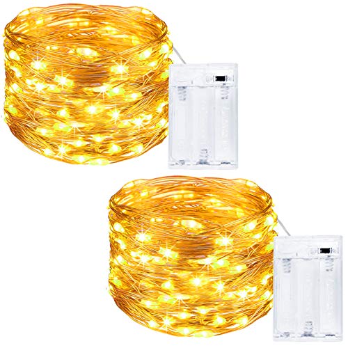 Luci LED Batteria [2 Pezzi], Litogo Catena Luminosa 5m 50 Filo Rame... - Ilgrandebazar