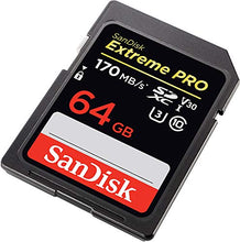 Carica l&#39;immagine nel visualizzatore di Gallery, Sandisk Extreme Pro Scheda di Memoria da 64 Gb, Velocità Lettura 64 GB