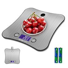 Carica l&#39;immagine nel visualizzatore di Gallery, Adoric Bilancia da cucina in acciaio inossidabile , 5 kg / 11 libbre,...