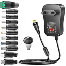 Carica l&#39;immagine nel visualizzatore di Gallery, SoulBay 6V - 24V 41W Alimentatore Switching Universale per Caricabatterie CA/CC con punte CC da 11 pezzi, contiene spina USB-C per Elettronica Domestica e Strisce LED - 2000 mA max