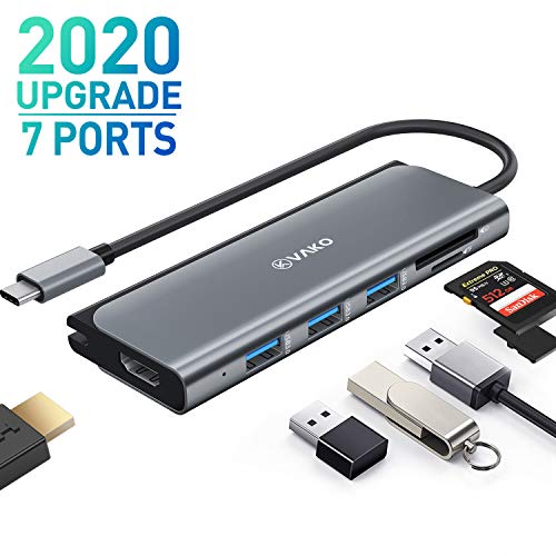 VaKo Hub USB C 4K Adattatore HDMI 7 Porte con 3 3.0, Lettore di...