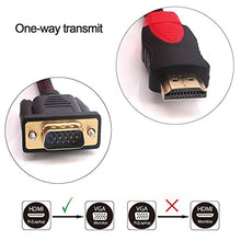 Carica l'immagine nel visualizzatore di Gallery, Yilan Cavo da HDMI a VGA, in fibra di nylon intrecciata, 1080p, convertitore...