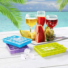 Carica l'immagine nel visualizzatore di Gallery, JIALING Ice Cube Tray,Stampo Ghiaccio Silicone con Coperchio, 3 Pezzi Stampo...