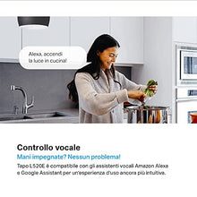 Carica l&#39;immagine nel visualizzatore di Gallery, TP-Link Tapo L520E Lampadina Wi-Fi E27, Monitoraggio Energia, Funziona con Amazon Alexa e Google Home, Luce Diurna e Dimmerabile Dall&#39;1% al 100%, 4000 K, 806 Lumen, 8W, Telecomando con APP, Bianco