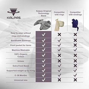 New 2020 - KALPAS - Fascia Porta Bambino Facile Da Indossare Grigio Antracite