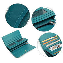Carica l'immagine nel visualizzatore di Gallery, Portafoglio Pelle Donna, OURBAG Portafogli Donna Grandi, Blu Pavone - Ilgrandebazar