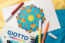 Carica l&#39;immagine nel visualizzatore di Gallery, GIOTTO Turbo Maxi - Astuccio Da 24 Pennarelli A Punta Larga, 5 mm, Super Lavabili