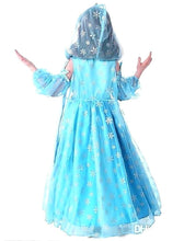 Carica l&#39;immagine nel visualizzatore di Gallery, Costume Elsa Bambina Carnevale Vestito Principessa Taglia 120 - 5-6 anni, Blu - Ilgrandebazar