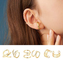 Carica l&#39;immagine nel visualizzatore di Gallery, Natuce 10 Paia Acciaio Inossidabile Polsino dell&#39;Orecchio Non Piercing Clip... - Ilgrandebazar