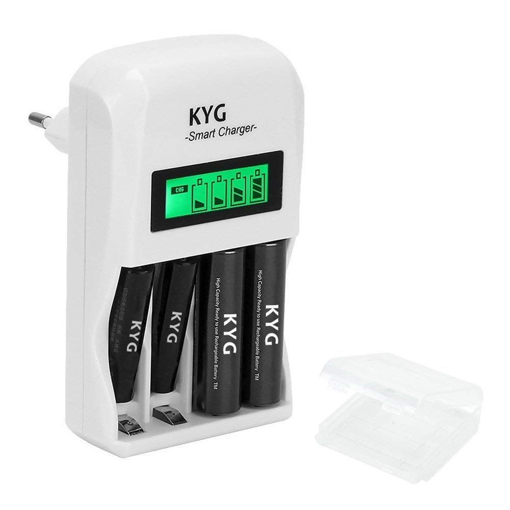 Caricabatterie per Pile Caricatore a Spina EU 15*10.2*5.3 Centimetri, bianco - Ilgrandebazar