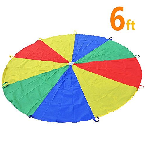 Ballery Paracadute color arcobaleno, 2M Paracadute da Gioco Arcobaleno Ballery Paracadute color arcobaleno, 2M Paracadute da Gioco Arcobaleno