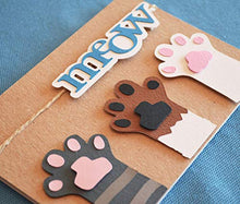 Carica l&#39;immagine nel visualizzatore di Gallery, Meow - gatti - zampette - biglietto d&#39;auguri (formato 10,5 x 15 cm) - vuoto... - Ilgrandebazar
