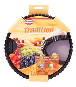 Dr. Oetker Cameo-Stampo per crostata ø 28 cm Tradition (Colore: Nero),...
